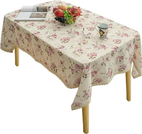 Vista 11 de Mantel cuadrado con estampado floral de 38 x 38 pulgadas, resistente a las manchas e impermeable, para cocina, comedor, interior y exterior
