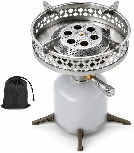 Vista 8 de CAMPINGMOON - Estufa superior de bote de 4200 W con soporte de isobutano OD-4/OD-4-ST
