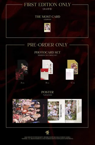 Vista 5 de JYP Twice [3 REGALO] Más y más [B ver] Álbum+1 Póster plegado (aleatorio)+1 máscara de ídolo KPOP+1 tarjeta de fotos extra