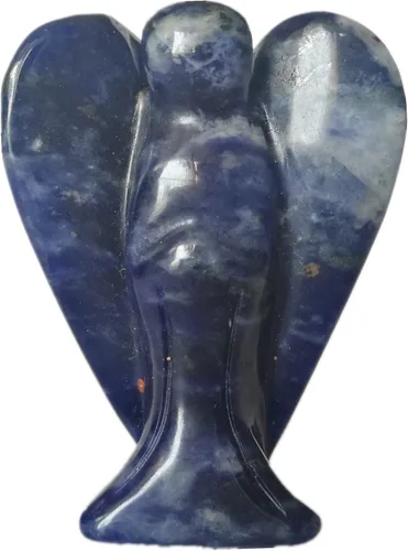 Vista 16 de Estatua de ángel guardián de oración de cristal curativo africano natural, 2 pulgadas, tallado en bolsillo, figuras de piedra de palma