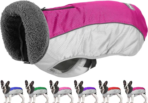 Vista 11 de Petglad Abrigo para perro, impermeable Ripstop, chaqueta de invierno para perros con agujero para correa, suéter de nieve reflectante ajustable