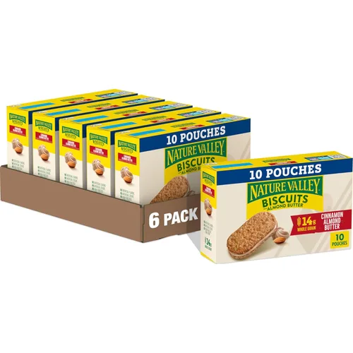 Vista 13 de Nature Valley Sándwiches de galletas, mantequilla de almendras, 5 unidades, 6.75 onzas (paquete de 12)