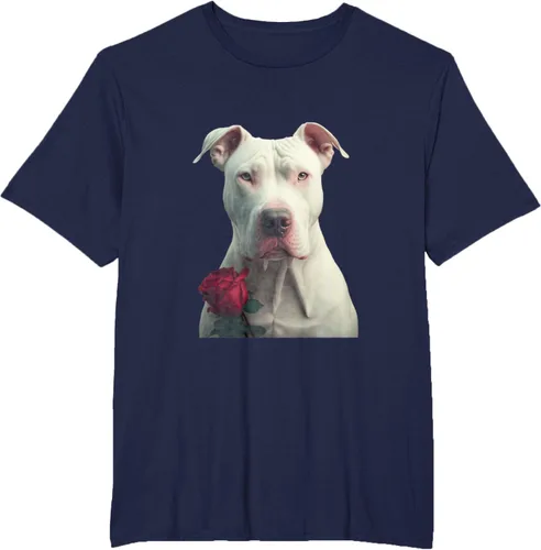 Vista 46 de Dogo Argentino Valentines Day Camiseta, Negro