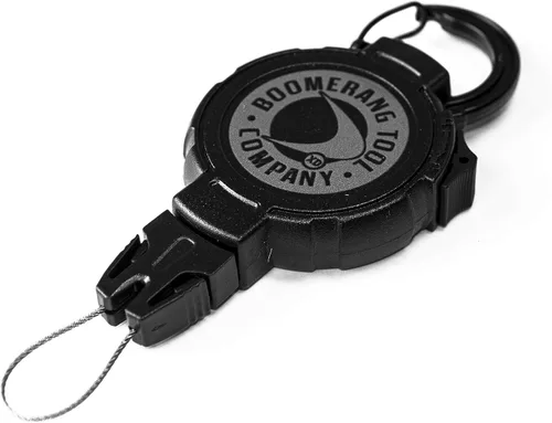 Vista 2 de Boomerang Buceo Buceo Retráctil Correas de equipo con un cable de Kevlar y ajuste final universal – Ideal para indicadores de buceo, linternas