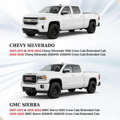 Vista 16 de Coverado Chevy Silverado - Juego completo de fundas de asiento de lona impermeables, apto para Silverado GMC Sierra 2007-2013 y 2019-2025 1500 Negro