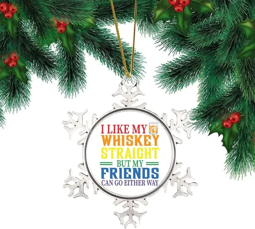 Vista 8 de Pansexual Bisexual LGBTQ Adorno de Navidad, adorno de metal con forma de copo de nieve Be Kind Kindness para árbol de Navidad, orgullo gay, LGBT