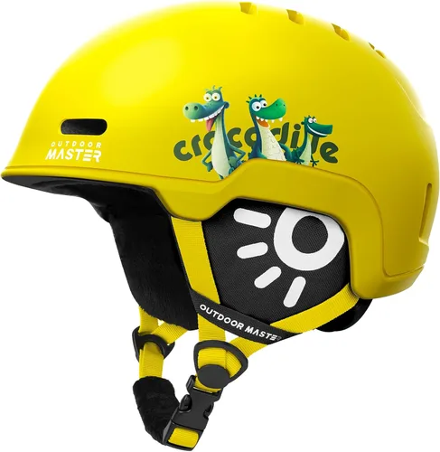 Vista 12 de OutdoorMaster Casco de Snowboard para Niños y Niñas - Carcasa de PC Duradera, Espuma EPS y 12 Rejillas de Ventilación, Ajuste con Dial Ajustable