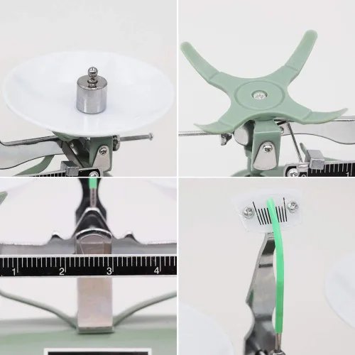 Vista 4 de HHNIULI Lab - Balanza mecánica – Mesa de doble bandeja de equilibrio para laboratorio