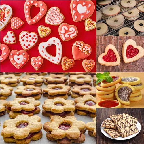 Vista 4 de Juego de herramientas de cortadores de galletas, 24 moldes de galletas a pequeña escala para hornear y cocinar, cortadores de galletas de metal de 8