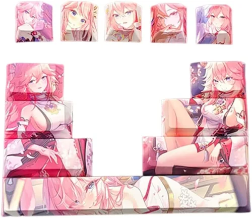 Vista 5 de Teclado Esc de repuesto Demon Slayer para teclado mecánico 4 Key Demon Slayer