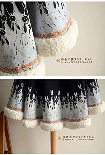 Vista 3 de Aza Boutique capa con capucha con orejas de conejo, mezcla de algodón, para mujer, talla única