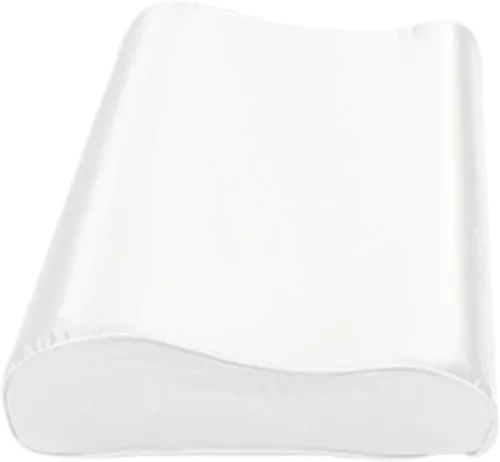 Vista 4 de Funda de almohada de seda para almohada de cuello de espuma viscoelástica, funda de almohada de seda de morera pura para almohada cervical de Beige