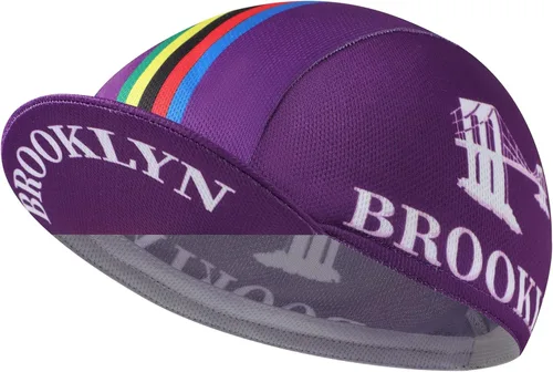 Vista 10 de Brooklyn - Gorra de ciclismo retro para usar debajo del casco, forro de casco de ciclismo, transpirable y absorción de sudor Negro