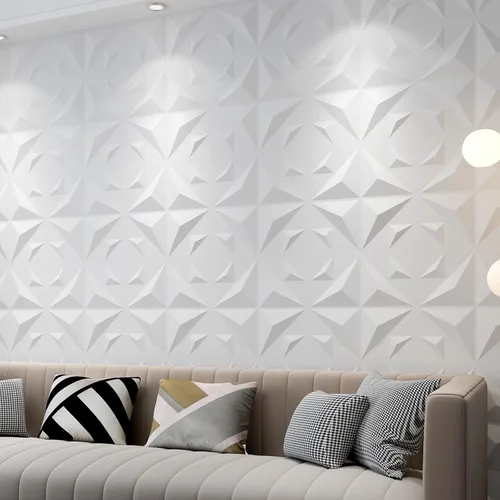 Vista 16 de Art3d Paneles decorativos 3D de pared de 19.7 x 19.7 pulgadas (paquete de 12), paneles de pared para el hogar, oficina, cafetería, color gris