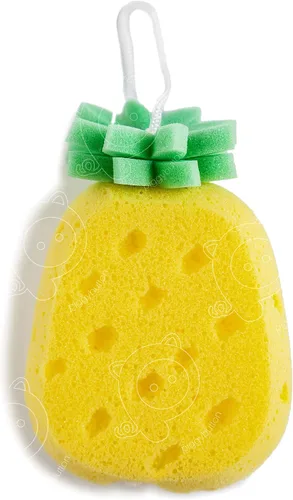 Vista 5 de Esponja de ducha con forma de piña para todos, bebés, niños y niños pequeños (piña)