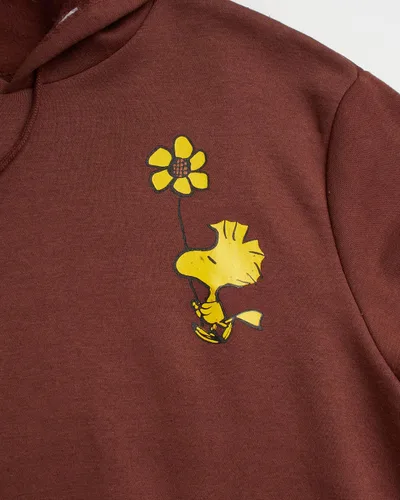 Vista 4 de Peanuts Mens Snoopy Sweatshirt - Vintage Snoopy and Woodstock Pullover Hoodie