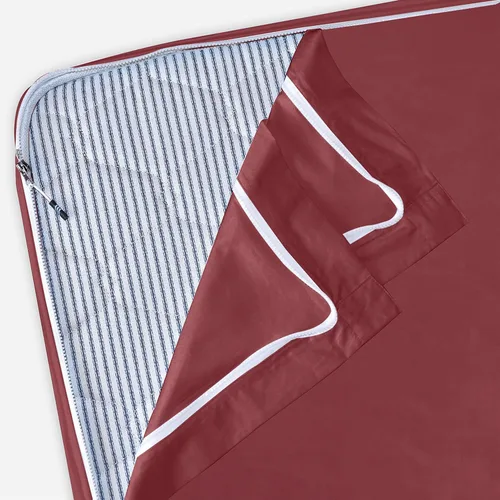 Vista 15 de Twin Zip Sheet 39x75-3 Piece Full Size Zipper Fitted Sheet - 1 Base & 2 Top Sheet - 1200TC 100% Cotton Breathable & Cooling - Fits 15" Deep Pockets