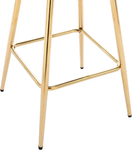 Vista 5 de Juego de 2 taburetes de bar de 26 pulgadas, sillas de isla de cocina con taburetes altos tapizados de terciopelo, taburetes de desayuno con respaldo