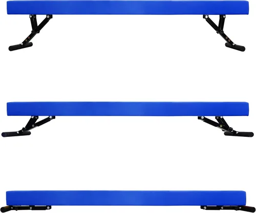Vista 31 de FC Funcheer - Viga de equilibrio ajustable para niños - Viga de gimnasia de 8 pies - Viga de piso alto y bajo para todos los niveles de gimnasia