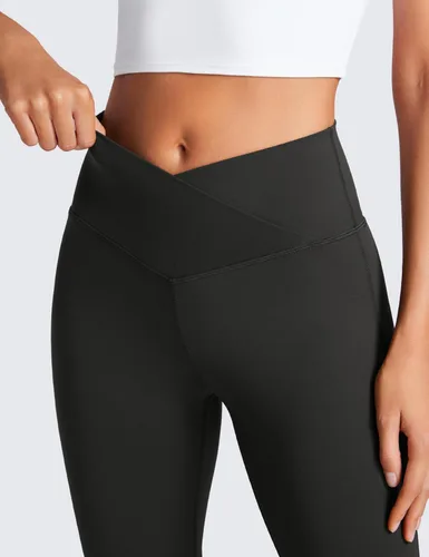 Vista 5 de CRZ YOGA Butterluxe - Leggings capri cruzados para mujer, 25.6 pulgadas, cintura alta, corte de bota, corte de bota, casual, pantalones de yoga