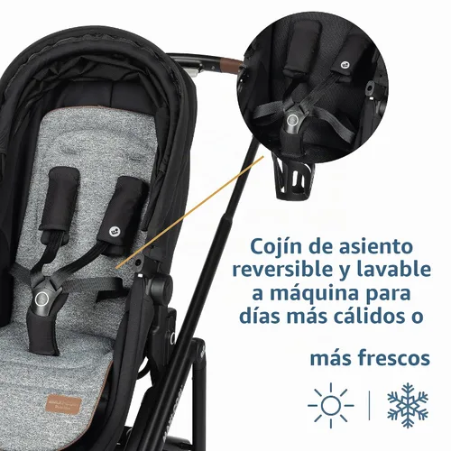 Vista 4 de Maxi-Cosi Tayla™ Max Sistema de Viaje, Cochecito de Bebé y Asiento de Coche Combo, Cochecito con Asiento de Coche Combo, Onyx Wonder