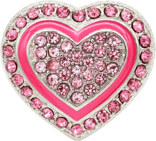 Vista 4 de Lavencious Anillos elásticos de diamantes de imitación en forma de corazón para mujer, talla 7-9