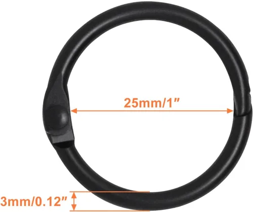 Vista 2 de Anillos pequeños para carpeta de 1 pulgada, anillos para libros 100 piezas, anillos para tarjetas flash, anillos para tarjetas de índice, anillos