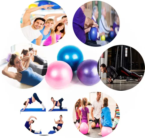 Vista 4 de Pelota de ejercicio de pilates de 6 pulgadas para yoga, Barre, fitness y terapia física, mini pelota de equilibrio suave para entrenamientos