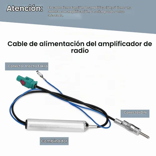 Vista 3 de Kit de arnés de cables de estéreo de coche RDBS y adaptador de antena para conectar una radio de posventa Compatible con vehículos Dodge Jeep Ram