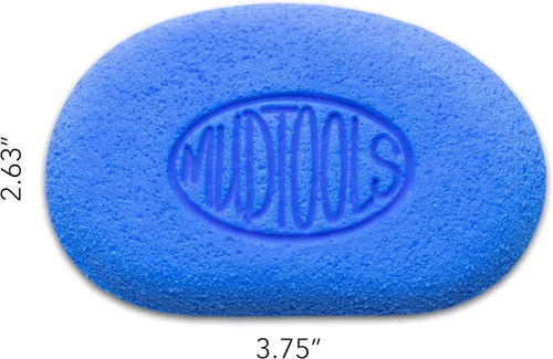 Vista 2 de Mudtools Blue Workhorse Mudsponge – Esponja de cerámica multiusos para arcilla, cerámica y torno de alfarero Comprimida, duradera, perfecta