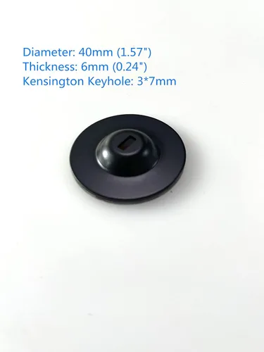 Vista 3 de Placa de seguridad adhesiva de anclaje con ranura para cables para bloquear laptops, tabletas, monitores, teléfono inteligente iPhone, MacBook Pad