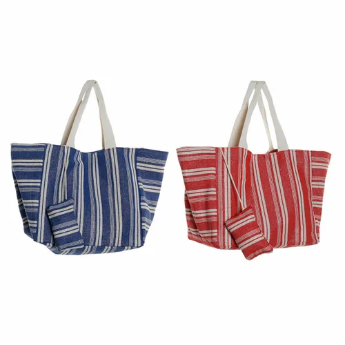 Vista 2 de Bolso DKD Home Decor Azul Rojo Aluminio 39 x 26 x 34 cm Monedero