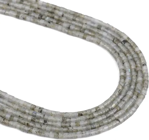 Vista 26 de BEADIA Cuentas Espaciadoras de Jade Natural Africano Planas Redondas Sueltas para Hacer Joyas con Abalorios 3mmx2mm 38cm