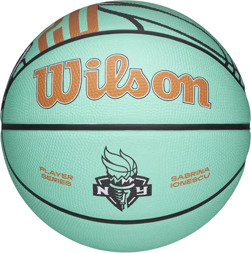 Vista 6 de Wilson WNBA Player Icon Basketballs Turquesa/Negro