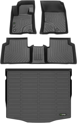 Vista 23 de HAFIDI® - Tapetes para auto con almacenamiento debajo del asiento, para todo clima, antideslizantes, de elastómero termoplástico, para la primera