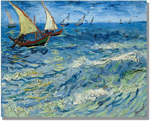 Vista 83 de ELITEAART- La noche estrellada por Vincent Van Gogh, pintura al óleo, reproducción de pintura al óleo, impresión en lienzo giclée, tamaño marcado