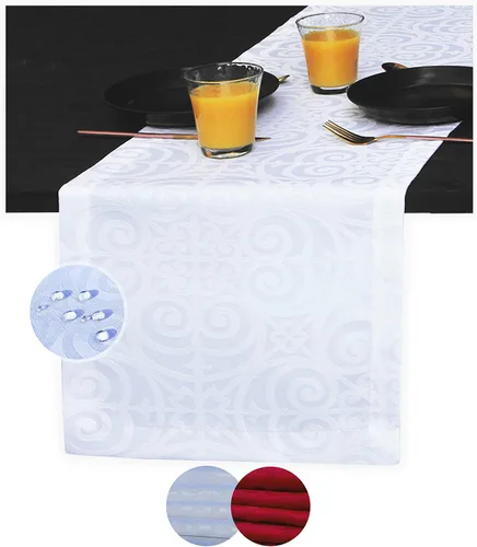 Vista 10 de Camino de mesa negro de 36 pulgadas, bufanda impermeable para aparador, camino de mesa de café para exteriores, elegantes caminos de mesa