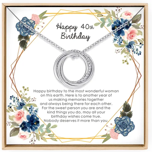 Vista 21 de Regalos de cumpleaños para mujer, collar de plata de ley 30, 40, 50, 60, 70, 80, 90, cumpleaños, 3, 4, 5, 6, 7, 8, 9, joyería de la década de 30