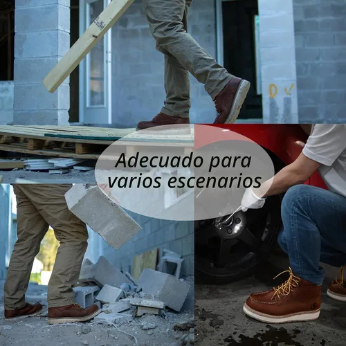 Vista 6 de ROCKROOSTER Walker SAP360II - Botas de trabajo impermeables para hombres, botas cómodas de punta suave de 6 pulgadas, zapatos de suela de cuña