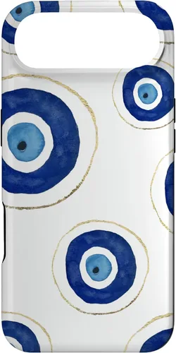 Vista 27 de Funda para teléfono con diseño de amuleto contra el mal de ojo, color blanco para iPhone 17