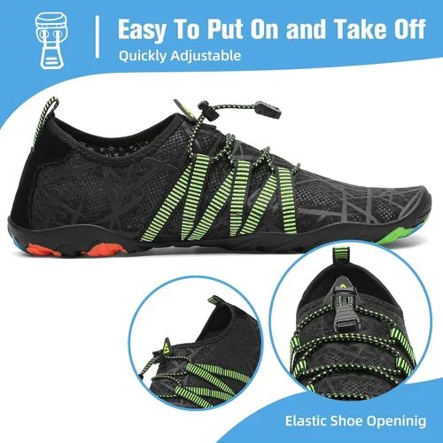 Vista 5 de Mishansha - Zapatos de agua para hombres y mujeres, secado rápido, para natación, buceo, surf, deportes acuáticos, piscina, playa, senderismo, yoga.