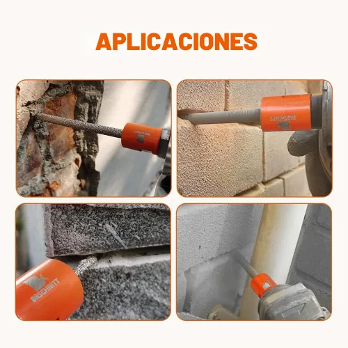 Vista 3 de Broca de rastrillo de mortero de diamante, enrutador de 4/25 pulgadas x 1 pulgada con rosca de 5/8-11 para señalar, granito, mármol, hormigón