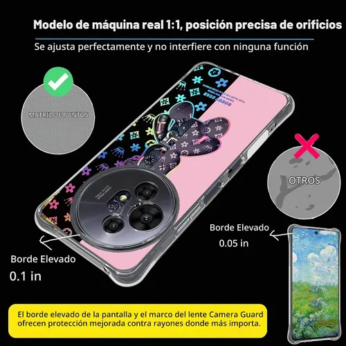 Vista 6 de jioeuinly Funda para Tecno Spark Go 2025 Compatible con Tecno Spark Go 1 / GO 1S / Pop 9 4G Funda de Teléfono Cubierta