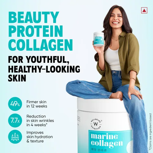 Vista 3 de WELLBEING NUTRITION Suplementos de colágeno marino coreano puro para mujeres y hombres, 7.05 oz Colágeno en polvo hidrolizado y aminoácidos