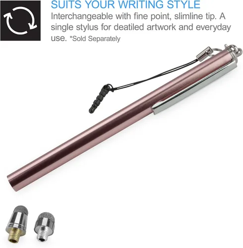 Vista 2 de BoxWave EverTouch - Lápiz capacitivo universal con punta reemplazable, color oro rosa, lápiz capacitivo para teléfonos inteligentes y tabletas
