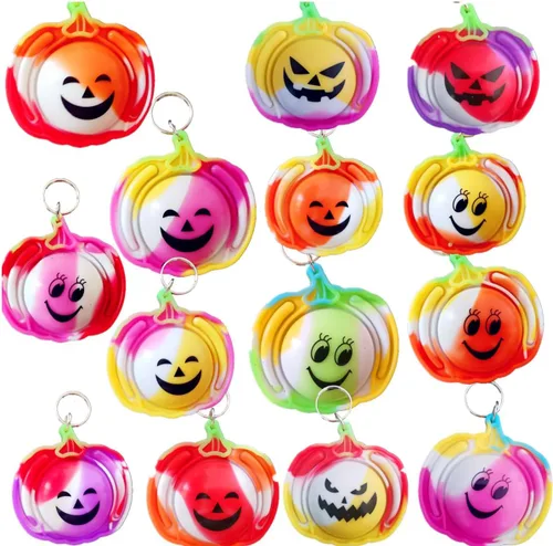 Vista 7 de Paquete de 20 mini burbujas para ansiedad de calabaza de Halloween a granel para niños, recuerdos de fiesta y regalos para estudiantes en el aula