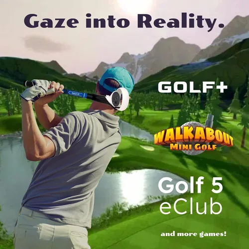 Vista 7 de GazeVR VR Golf Club Handle Attachment for Oculus Quest 2 Pro Grip Right Left Controllers