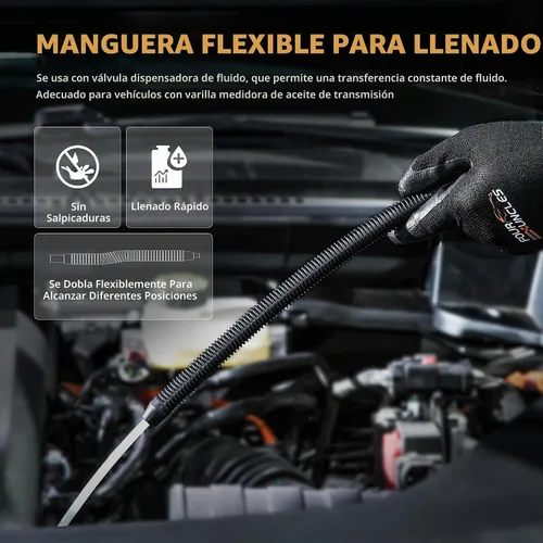 Vista 5 de FOUR UNCLES Kit de bomba de fluido de transmisión manual 3L con 12 adaptadores
