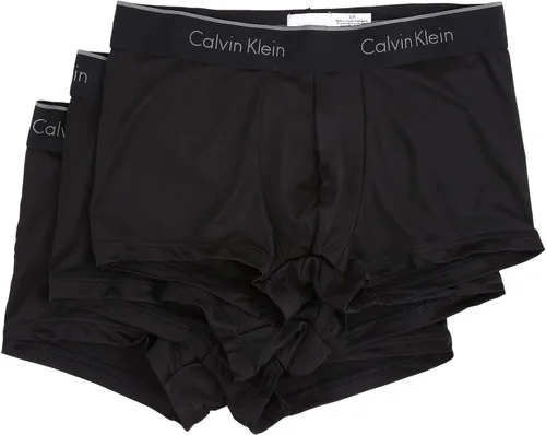 Vista 23 de Calvin Klein Ropa interior de microfibra elástica para hombre, paquete de 3 troncos 3 Negro