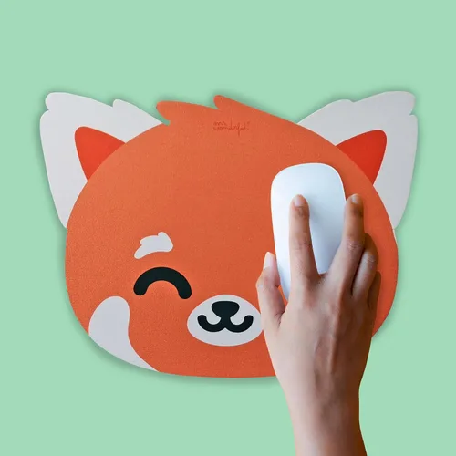 Vista 7 de WONDEE Mr Wonderful Gel Mouse Mat with Wrist Rest Dog Design - Ergonomic Mouse Mat with Hand Rest The Power of Joy - Gifts for Girls and Women